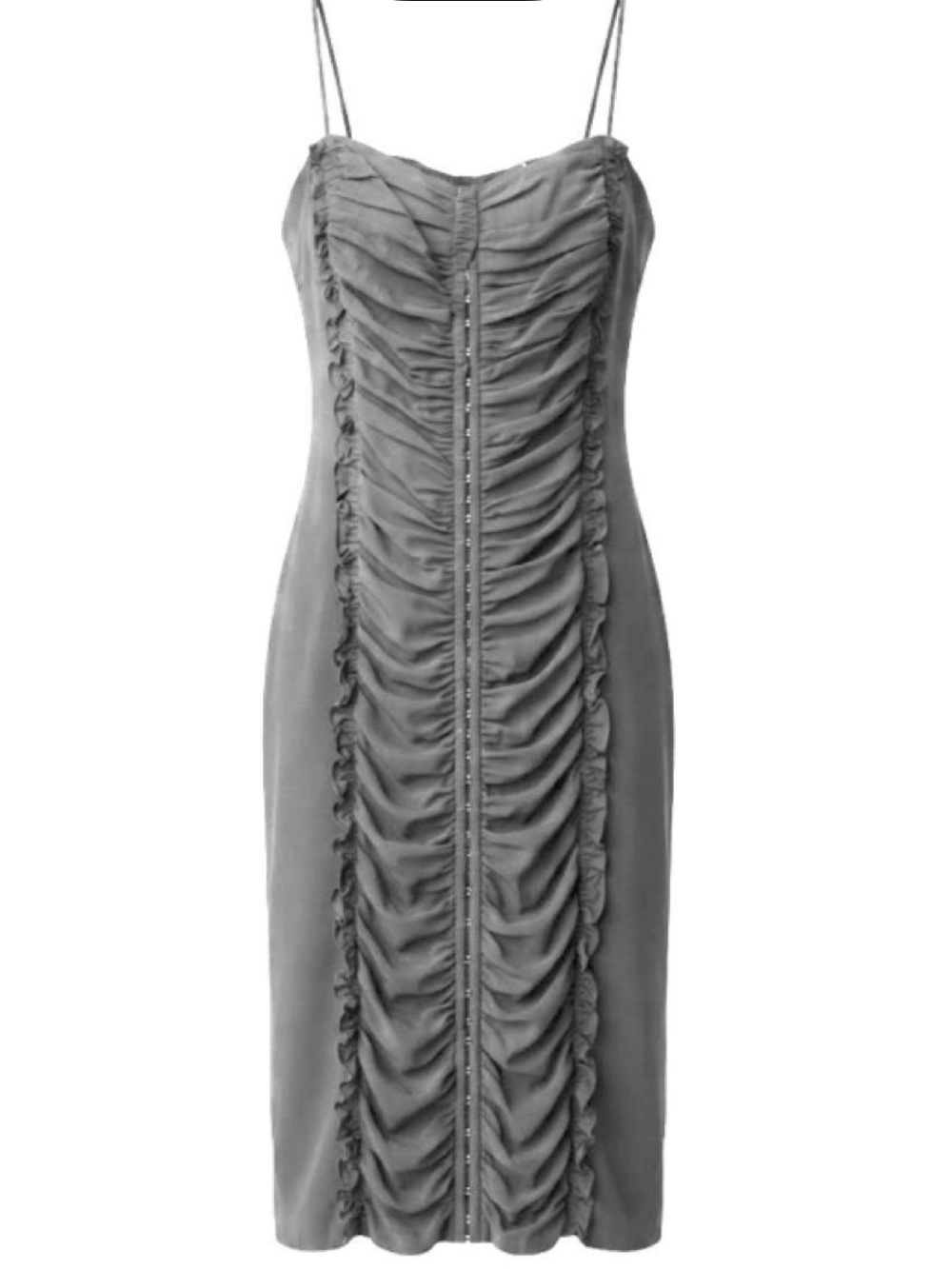 Elie Tahari Ruched Silk Dress 10